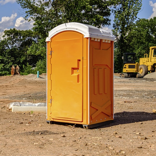 what is the maximum capacity for a single portable restroom in Riga NY